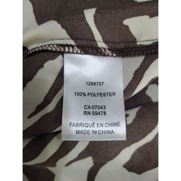 Joie Women's SZ XL Zebra Print Blouse Top Brown Cream - Picture 8 of 8